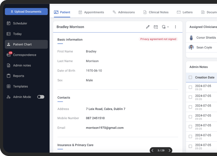 Patient Chart UI